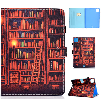 For iPad Pro 11 2020 Sewing Thread TPU Left and Right Flat Leather Tablet Case with Sleep Function & Card Slot & Buckle Anti-skid Strip and Pen Cover(Bookshelf) - iPad Pro 11 (2020) Cases by buy2fix | Online Shopping UK | buy2fix
