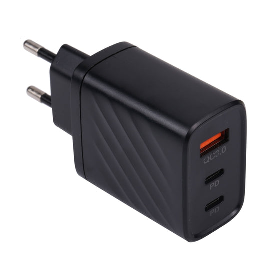 AR-892 3 in 1 QC3.0 PD20W USB + USB-C / Type-C Wall Travel Charger, Plug Type:EU Plug(Black) - USB Charger by buy2fix | Online Shopping UK | buy2fix