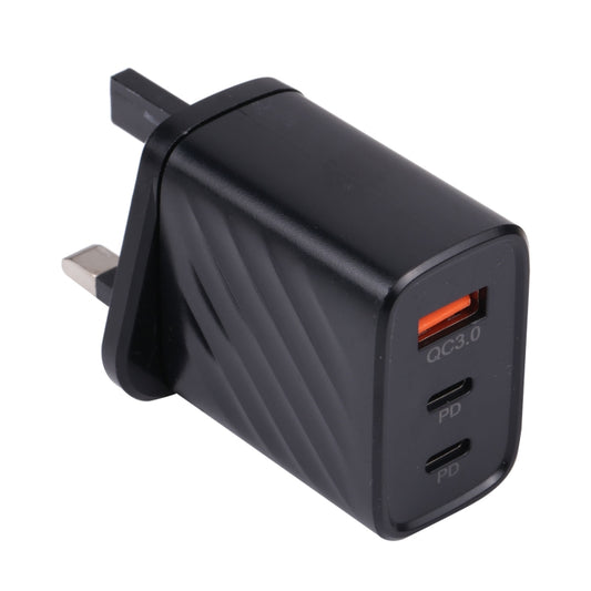 AR-892 3 in 1 QC3.0 PD20W USB + USB-C / Type-C Wall Travel Charger, Plug Type:UK Plug(Black) - USB Charger by buy2fix | Online Shopping UK | buy2fix