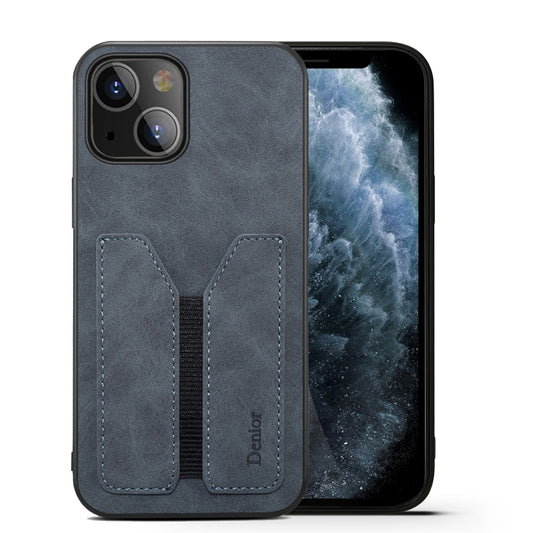 For iPhone 13 Denior Elastic Card Slot PU + TPU Phone Case(Grey) - iPhone 13 Cases by Denior | Online Shopping UK | buy2fix
