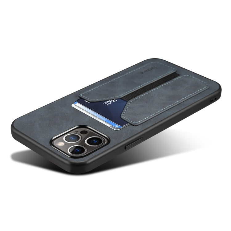 For iPhone 13 Pro Denior Elastic Card Slot PU + TPU Phone Case (Grey) - iPhone 13 Pro Cases by Denior | Online Shopping UK | buy2fix