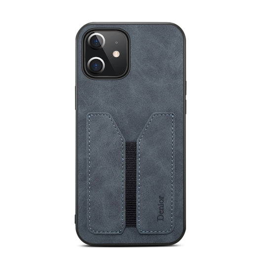 For iPhone 12 mini Denior Elastic Card Slot PU + TPU Phone Case (Grey) - iPhone 12 mini Cases by Denior | Online Shopping UK | buy2fix