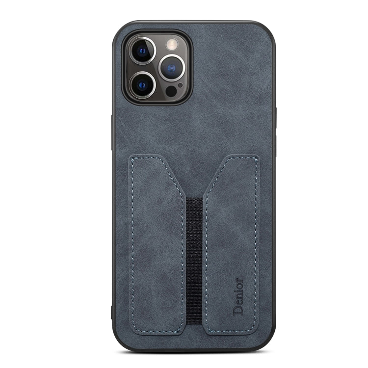 For iPhone 12 Pro Max Denior Elastic Card Slot PU + TPU Phone Case(Grey) - iPhone 12 Pro Max Cases by Denior | Online Shopping UK | buy2fix