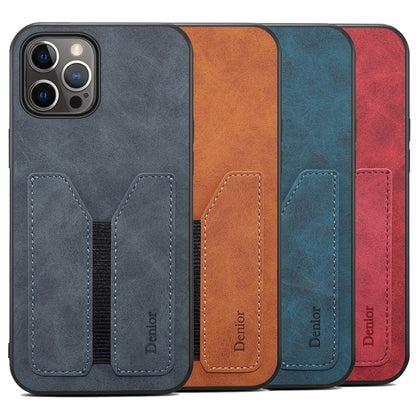 For iPhone 12 Pro Max Denior Elastic Card Slot PU + TPU Phone Case(Grey) - iPhone 12 Pro Max Cases by Denior | Online Shopping UK | buy2fix