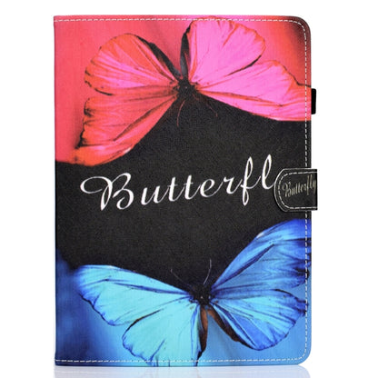 For iPad Pro 11 2020 Sewing Thread TPU Left and Right Flat Leather Tablet Case with Sleep Function & Card Slot & Buckle Anti-skid Strip and Pen Cover(Butterfly Love) - iPad Pro 11 (2020) Cases by buy2fix | Online Shopping UK | buy2fix