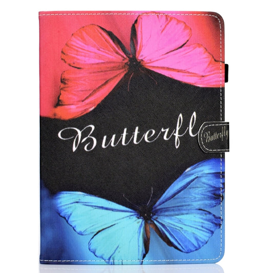 For iPad Pro 11 2020 Sewing Thread TPU Left and Right Flat Leather Tablet Case with Sleep Function & Card Slot & Buckle Anti-skid Strip and Pen Cover(Butterfly Love) - iPad Pro 11 (2020) Cases by buy2fix | Online Shopping UK | buy2fix