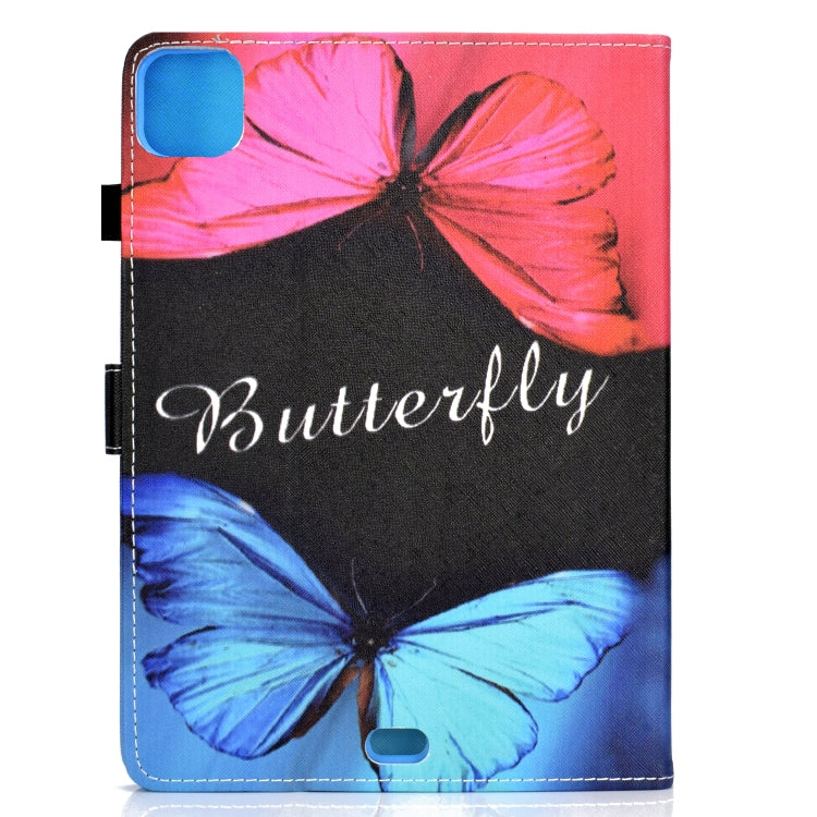 For iPad Pro 11 2020 Sewing Thread TPU Left and Right Flat Leather Tablet Case with Sleep Function & Card Slot & Buckle Anti-skid Strip and Pen Cover(Butterfly Love) - iPad Pro 11 (2020) Cases by buy2fix | Online Shopping UK | buy2fix