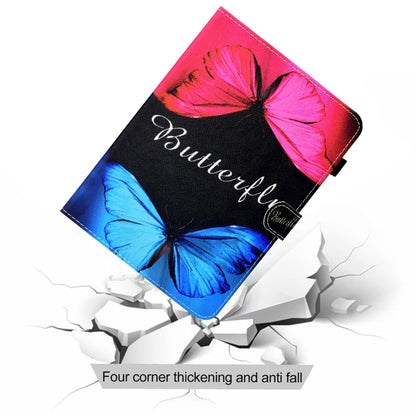 For iPad Pro 11 2020 Sewing Thread TPU Left and Right Flat Leather Tablet Case with Sleep Function & Card Slot & Buckle Anti-skid Strip and Pen Cover(Butterfly Love) - iPad Pro 11 (2020) Cases by buy2fix | Online Shopping UK | buy2fix