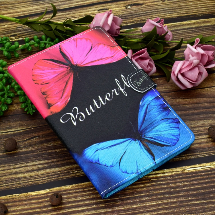 For iPad Pro 11 2020 Sewing Thread TPU Left and Right Flat Leather Tablet Case with Sleep Function & Card Slot & Buckle Anti-skid Strip and Pen Cover(Butterfly Love) - iPad Pro 11 (2020) Cases by buy2fix | Online Shopping UK | buy2fix