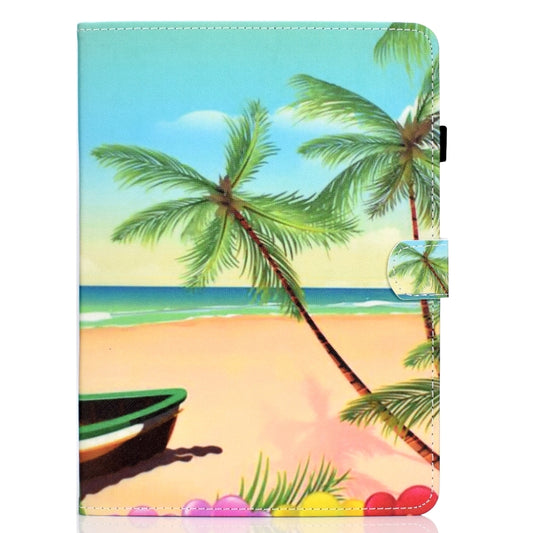 For iPad Pro 11 2020 Sewing Thread TPU Left and Right Flat Leather Tablet Case with Sleep Function & Card Slot & Buckle Anti-skid Strip and Pen Cover(Beach) - iPad Pro 11 (2020) Cases by buy2fix | Online Shopping UK | buy2fix