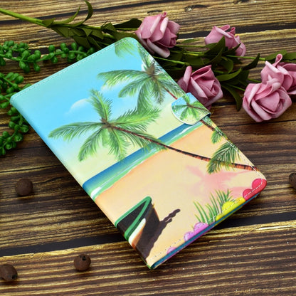 For iPad Pro 11 2020 Sewing Thread TPU Left and Right Flat Leather Tablet Case with Sleep Function & Card Slot & Buckle Anti-skid Strip and Pen Cover(Beach) - iPad Pro 11 (2020) Cases by buy2fix | Online Shopping UK | buy2fix