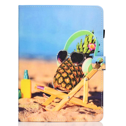 For iPad Pro 11 2020 Sewing Thread TPU Left and Right Flat Leather Tablet Case with Sleep Function & Card Slot & Buckle Anti-skid Strip and Pen Cover(Pineapple) - iPad Pro 11 (2020) Cases by buy2fix | Online Shopping UK | buy2fix