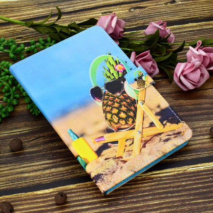 For iPad Pro 11 2020 Sewing Thread TPU Left and Right Flat Leather Tablet Case with Sleep Function & Card Slot & Buckle Anti-skid Strip and Pen Cover(Pineapple) - iPad Pro 11 (2020) Cases by buy2fix | Online Shopping UK | buy2fix