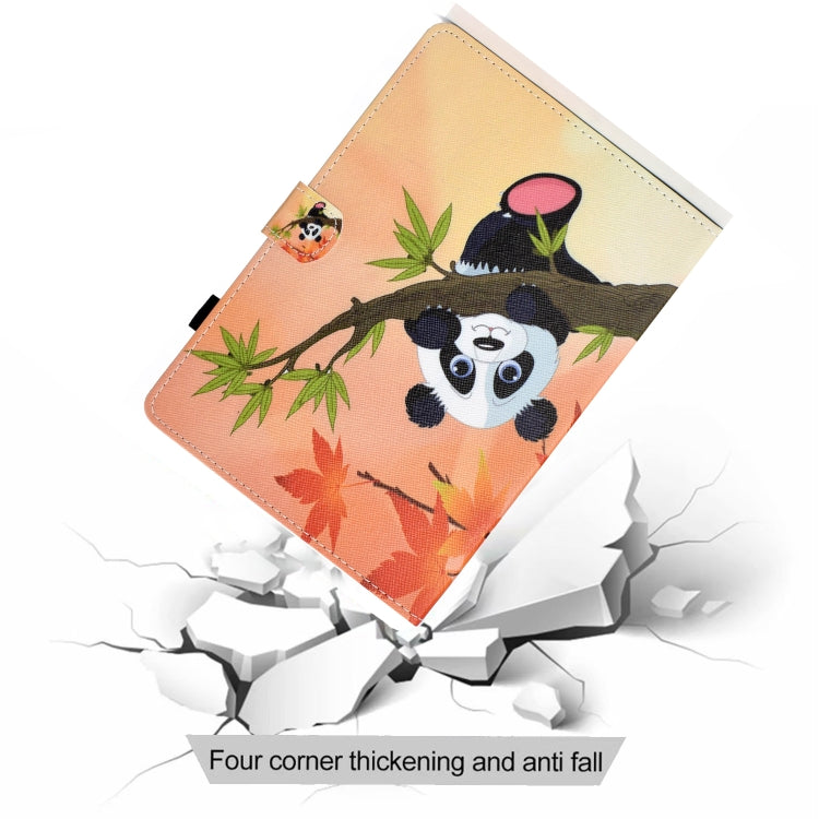 For iPad Pro 11 2020 Sewing Thread TPU Left and Right Flat Leather Tablet Case with Sleep Function & Card Slot & Buckle Anti-skid Strip and Pen Cover(Bamboo Bear) - iPad Pro 11 (2020) Cases by buy2fix | Online Shopping UK | buy2fix