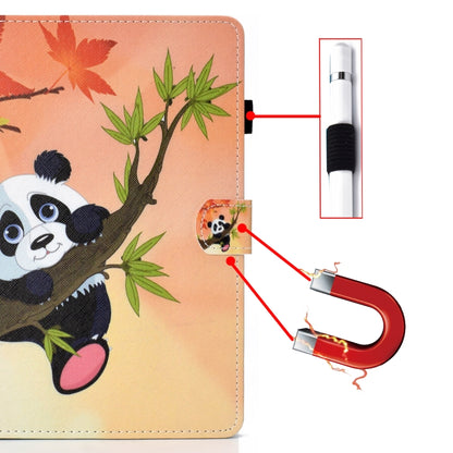 For iPad Pro 11 2020 Sewing Thread TPU Left and Right Flat Leather Tablet Case with Sleep Function & Card Slot & Buckle Anti-skid Strip and Pen Cover(Bamboo Bear) - iPad Pro 11 (2020) Cases by buy2fix | Online Shopping UK | buy2fix