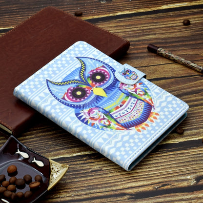 For iPad Pro 11 2020 Sewing Thread TPU Left and Right Flat Leather Tablet Case with Sleep Function & Card Slot & Buckle Anti-skid Strip and Pen Cover(Colored Owl) - iPad Pro 11 (2020) Cases by buy2fix | Online Shopping UK | buy2fix