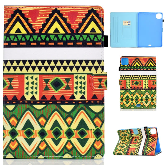 For iPad Pro 11 2020 Sewing Thread TPU Left and Right Flat Leather Tablet Case with Sleep Function & Card Slot & Buckle Anti-skid Strip and Pen Cover(Democratic Style) - iPad Pro 11 (2020) Cases by buy2fix | Online Shopping UK | buy2fix