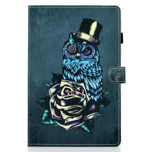 For iPad Pro 11 2020 Sewing Thread TPU Left and Right Flat Leather Tablet Case with Sleep Function & Card Slot & Buckle Anti-skid Strip and Pen Cover(Rose Owl) - iPad Pro 11 (2020) Cases by buy2fix | Online Shopping UK | buy2fix