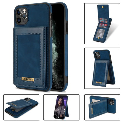 For iPhone 11 Pro N.BEKUS Vertical Flip Card Slot RFID Phone Case (Blue) - iPhone 11 Pro Cases by N.BEKUS | Online Shopping UK | buy2fix