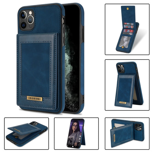 For iPhone 11 Pro N.BEKUS Vertical Flip Card Slot RFID Phone Case (Blue) - iPhone 11 Pro Cases by N.BEKUS | Online Shopping UK | buy2fix