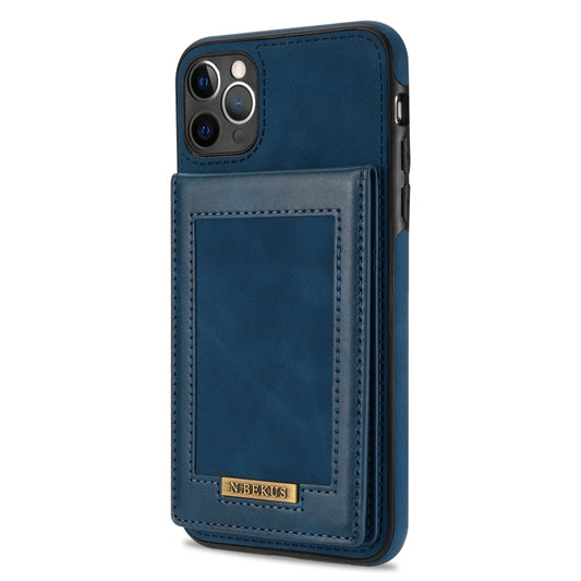 For iPhone 11 Pro N.BEKUS Vertical Flip Card Slot RFID Phone Case (Blue) - iPhone 11 Pro Cases by N.BEKUS | Online Shopping UK | buy2fix