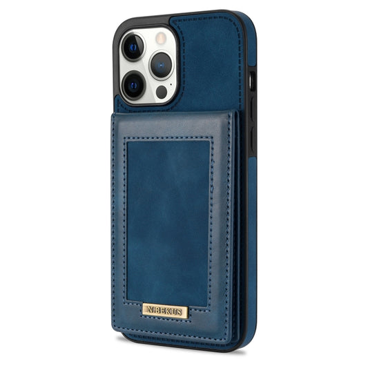 For iPhone 12 Pro Max N.BEKUS Vertical Flip Card Slot RFID Phone Case(Blue) - iPhone 12 Pro Max Cases by N.BEKUS | Online Shopping UK | buy2fix