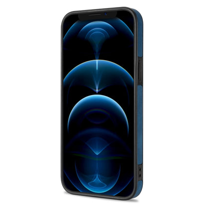 For iPhone 12 Pro Max N.BEKUS Vertical Flip Card Slot RFID Phone Case(Blue) - iPhone 12 Pro Max Cases by N.BEKUS | Online Shopping UK | buy2fix