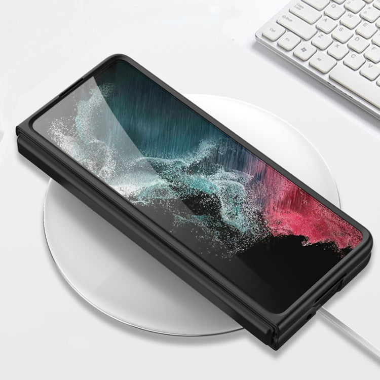 For Samsung Galaxy Z Fold4 GKK Ultra-thin Leather Phone Case with Card Slots(Silver) - Galaxy Z Fold4 5G Cases by GKK | Online Shopping UK | buy2fix