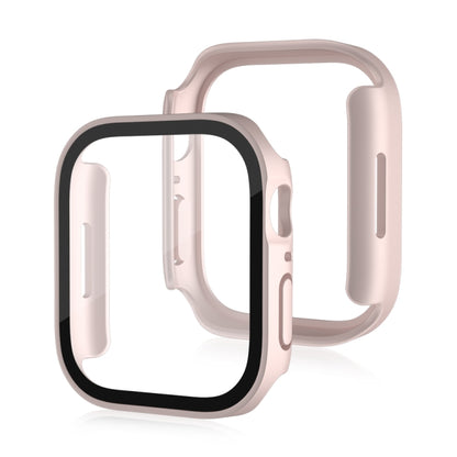 Life Waterproof Frosted 2 in 1 PC Frame + Tempered Glass Protective Case For Apple Watch Series 6 / 5 / 4 / SE 44mm(Pink) by buy2fix