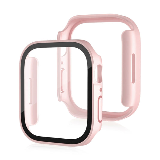 Life Waterproof Frosted 2 in 1 PC Frame + Tempered Glass Protective Case For Apple Watch Series 6 / 5 / 4 / SE 44mm(Rose Gold) by buy2fix