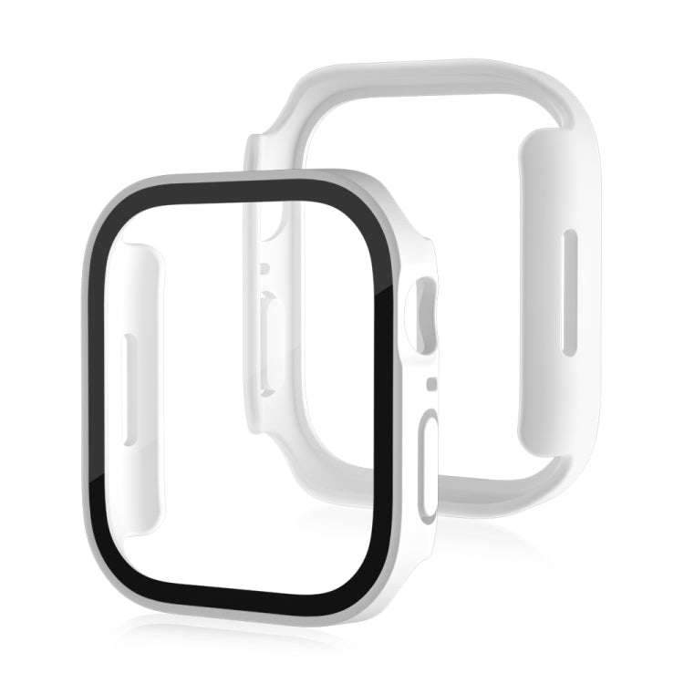 Life Waterproof Frosted 2 in 1 PC Frame + Tempered Glass Protective Case For Apple Watch Series 6 / 5 / 4 / SE 40mm(White) by buy2fix