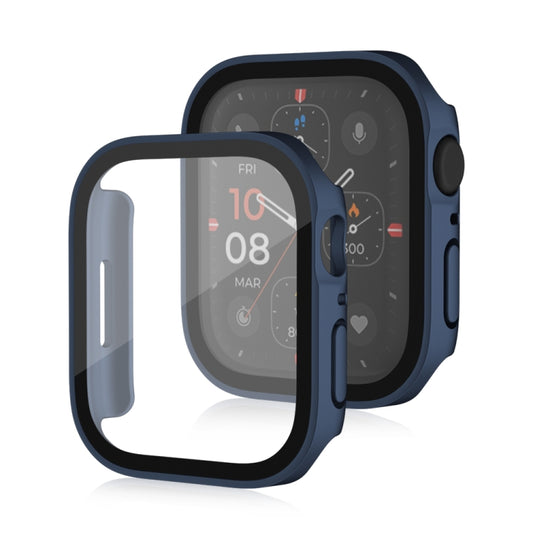 Life Waterproof Frosted 2 in 1 PC Frame + Tempered Glass Protective Case For Apple Watch Series 6 / 5 / 4 / SE 40mm(Blue) by buy2fix