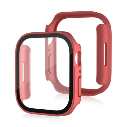 Life Waterproof Frosted 2 in 1 PC Frame + Tempered Glass Protective Case For Apple Watch Series 6 / 5 / 4 / SE 40mm(Red) by buy2fix