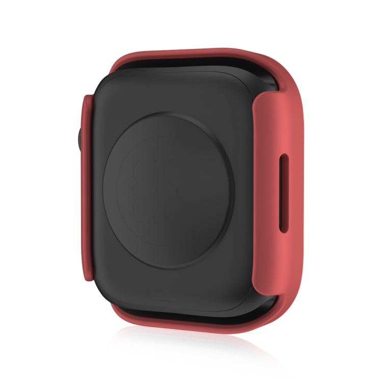Life Waterproof Frosted 2 in 1 PC Frame + Tempered Glass Protective Case For Apple Watch Series 6 / 5 / 4 / SE 40mm(Red) by buy2fix