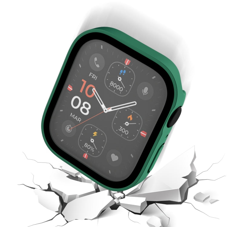 Life Waterproof Frosted 2 in 1 PC Frame + Tempered Glass Protective Case For Apple Watch Series 6 / 5 / 4 / SE 40mm(Green) by buy2fix