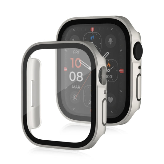 Life Waterproof Frosted 2 in 1 PC Frame + Tempered Glass Protective Case For Apple Watch Series 6 / 5 / 4 / SE 40mm(Starlight Color) by buy2fix