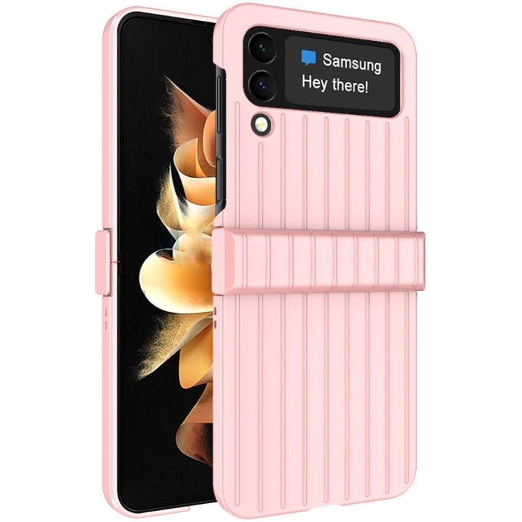 For Samsung Galaxy Z Flip4 5G IMAK JS-3 Series Colorful Vertical Stripe PC Case(Pink) by imak