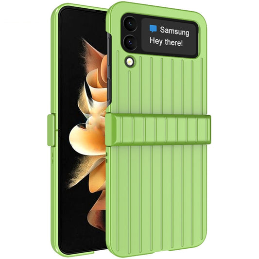 For Samsung Galaxy Z Flip4 5G IMAK JS-3 Series Colorful Vertical Stripe PC Case(Green) by imak