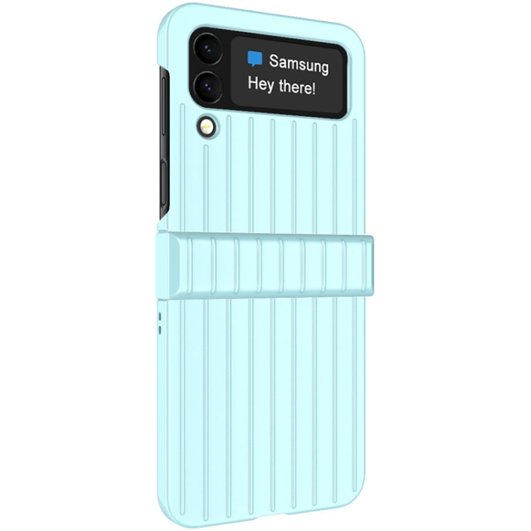 For Samsung Galaxy Z Flip4 5G IMAK JS-3 Series Colorful Vertical Stripe PC Case(Light Blue) by imak