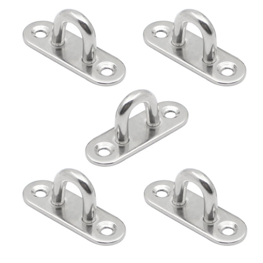5 PCS 5mm 304 Stainless Steel Ship Oval Door Hinges Buckle