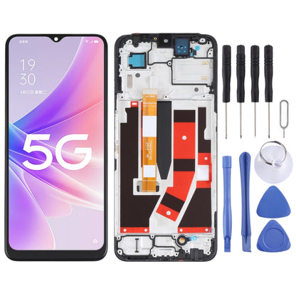 LCD Screen and Digitizer Full Assembly with Frame For OPPO A57 5G by buy2fix