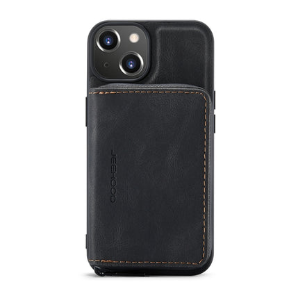 For iPhone 14 Plus JEEHOOD Magnetic Zipper Wallet Leather Phone Case (Black) - iPhone 14 Plus Cases by JEEHOOD | Online Shopping UK | buy2fix