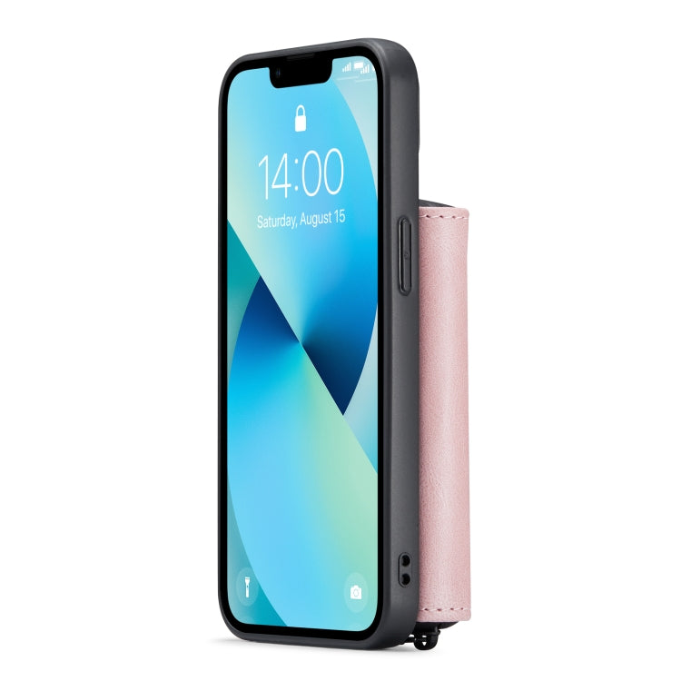 For iPhone 14 Plus JEEHOOD Magnetic Zipper Wallet Leather Phone Case (Pink) - iPhone 14 Plus Cases by JEEHOOD | Online Shopping UK | buy2fix
