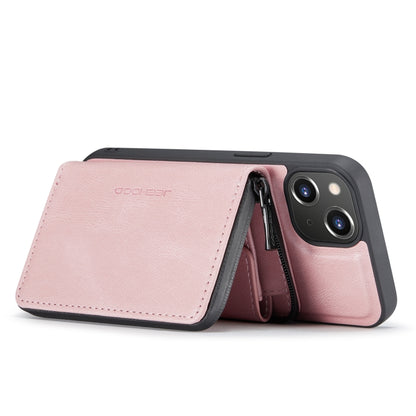 For iPhone 14 Plus JEEHOOD Magnetic Zipper Wallet Leather Phone Case (Pink) - iPhone 14 Plus Cases by JEEHOOD | Online Shopping UK | buy2fix