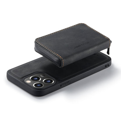 For iPhone 14 Pro JEEHOOD Magnetic Zipper Wallet Leather Phone Case(Black) - iPhone 14 Pro Cases by JEEHOOD | Online Shopping UK | buy2fix