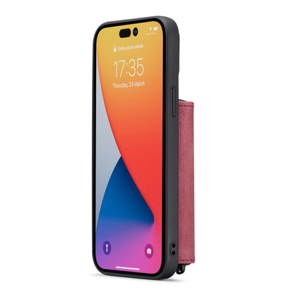 For iPhone 14 Pro JEEHOOD Magnetic Zipper Wallet Leather Phone Case(Red) - iPhone 14 Pro Cases by JEEHOOD | Online Shopping UK | buy2fix