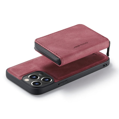 For iPhone 14 Pro JEEHOOD Magnetic Zipper Wallet Leather Phone Case(Red) - iPhone 14 Pro Cases by JEEHOOD | Online Shopping UK | buy2fix