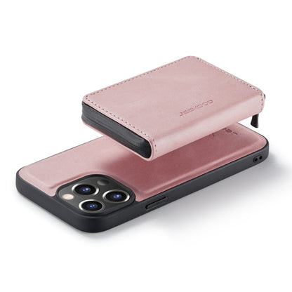 For iPhone 14 Pro JEEHOOD Magnetic Zipper Wallet Leather Phone Case(Pink) - iPhone 14 Pro Cases by JEEHOOD | Online Shopping UK | buy2fix