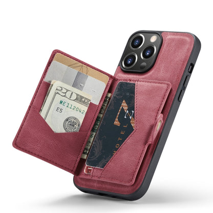 For iPhone 14 Pro JEEHOOD Retro Magnetic Detachable Leather Phone Case(Red) - iPhone 14 Pro Cases by JEEHOOD | Online Shopping UK | buy2fix