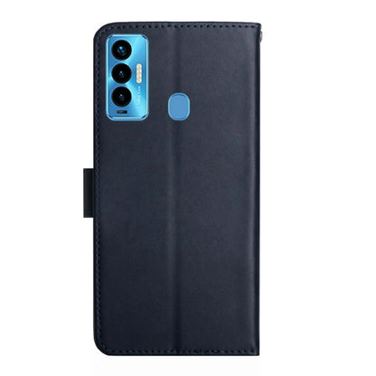 For Tecno Camon 18i Genuine Leather Fingerprint-proof Horizontal Flip Phone Case(Blue) - Tecno Cases by buy2fix | Online Shopping UK | buy2fix